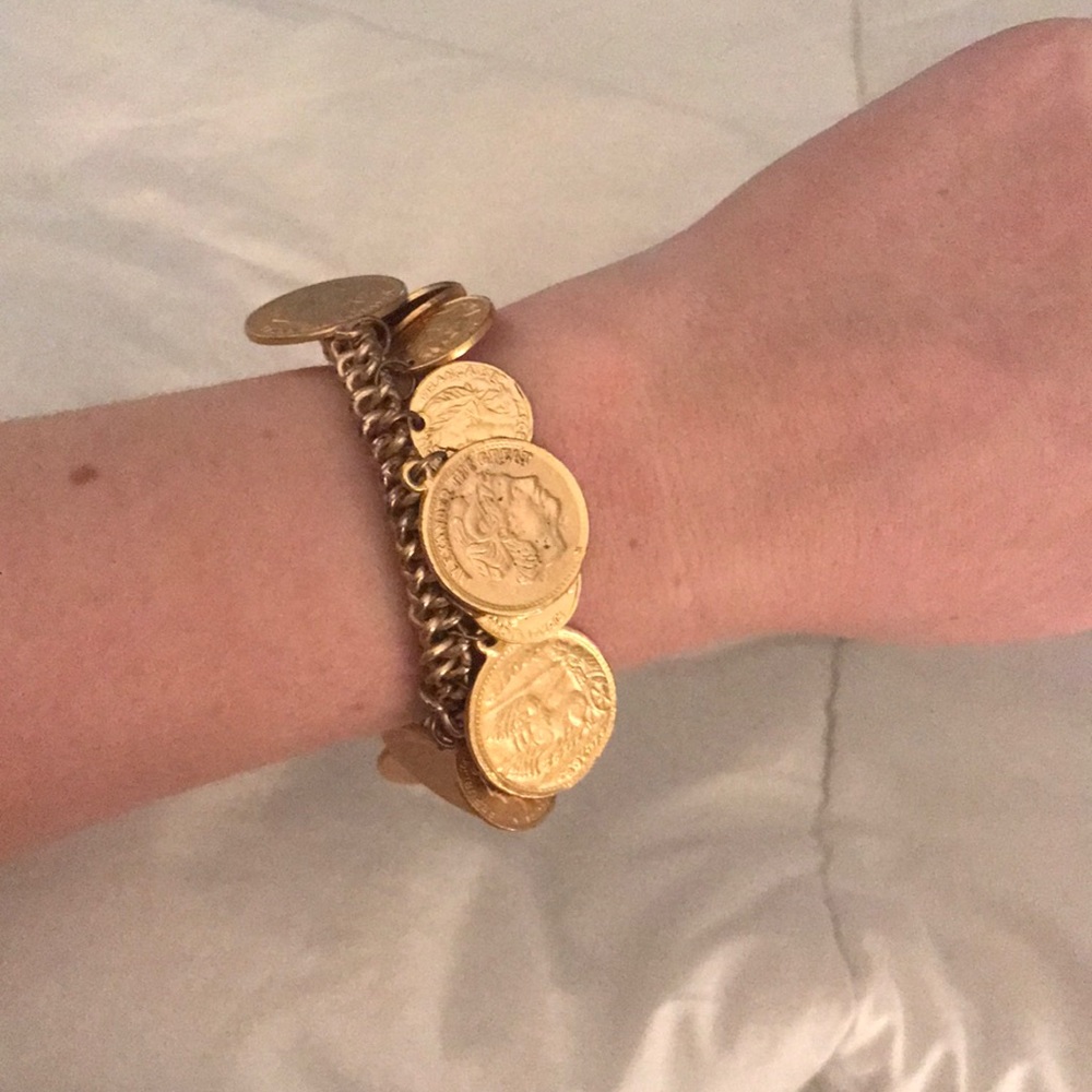 Boho Chic Gold Coin Bracelet
